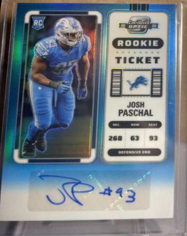 Josh Paschal [Rookie Ticket Autograph Blue] #176