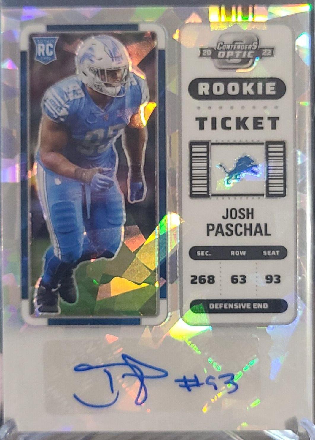 Josh Paschal [Rookie Ticket Autograph Cracked Ice] #176