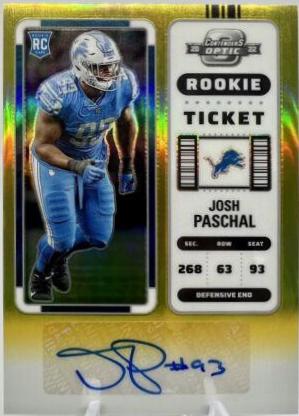 Josh Paschal [Rookie Ticket Autograph Gold] #176