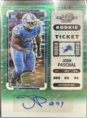 Josh Paschal [Rookie Ticket Autograph Green Pulsar] #176