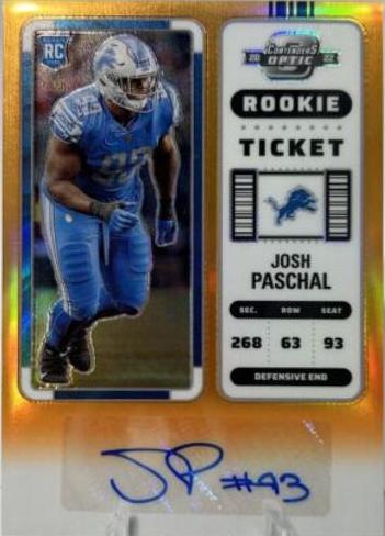 Josh Paschal [Rookie Ticket Autograph Orange] #176