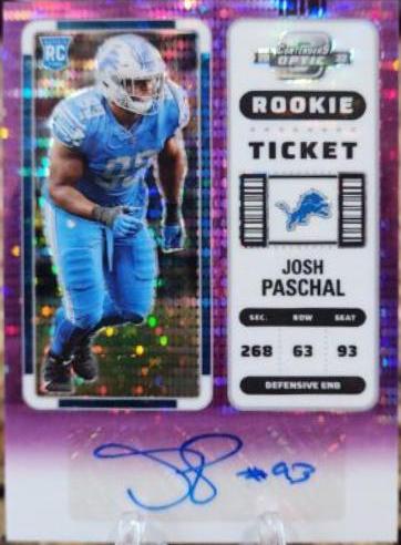 Josh Paschal [Rookie Ticket Autograph Purple Pulsar] #176