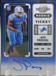 Josh Paschal [Rookie Ticket Autograph Teal] #176