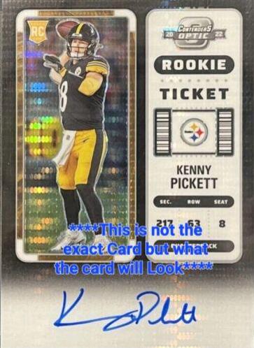 Kenny Pickett [Rookie Ticket Autograph Black Pulsar] #127