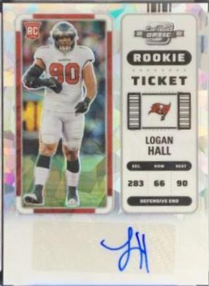 Logan Hall [Rookie Ticket Autograph Cracked Ice] #186