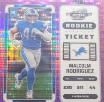 Malcolm Rodriguez [Rookie Ticket Autograph Purple Pulsar] #187