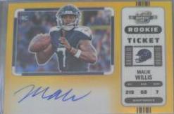 Malik Willis [SP Variation Rookie Ticket Autograph Gold] #129