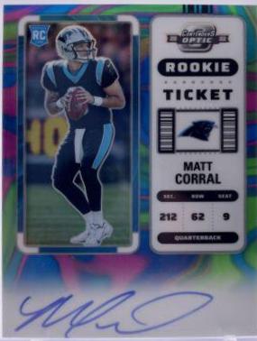 Matt Corral [Rookie Ticket Autograph Neon Marble] #130