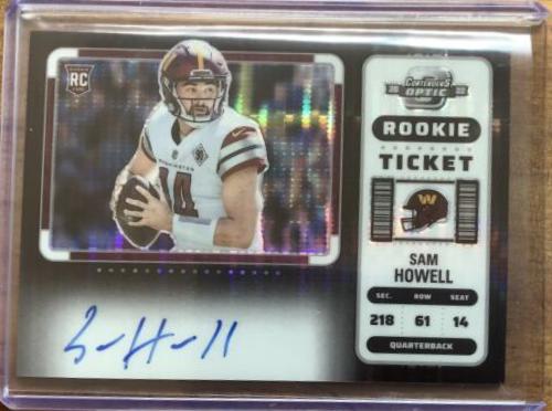 Sam Howell [Rookie Ticket Autograph Black Pulsar] #133