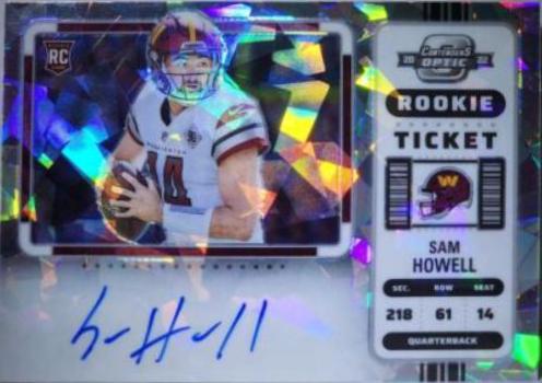 Sam Howell [SP Variation Rookie Ticket Autograph Cracked Ice] #133