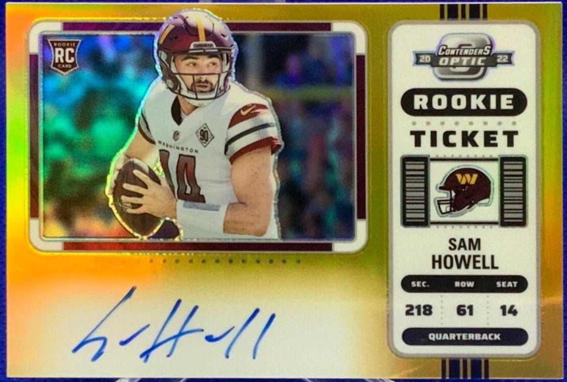 Sam Howell [SP Variation Rookie Ticket Autograph Gold] #133