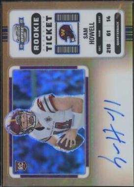Sam Howell [SP Variation Rookie Ticket Autograph Orange] #133