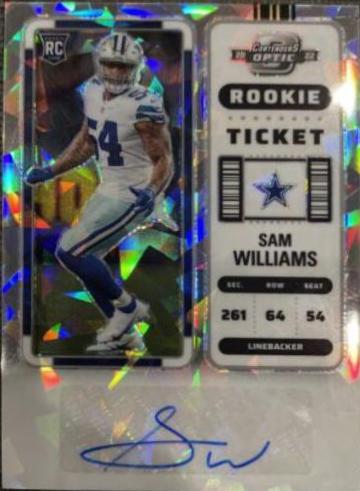 Sam Williams [Rookie Ticket Autograph Cracked Ice] #195
