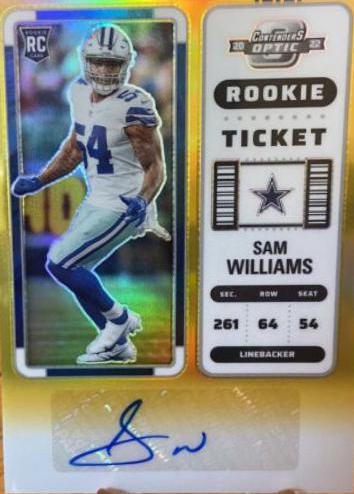 Sam Williams [Rookie Ticket Autograph Gold] #195
