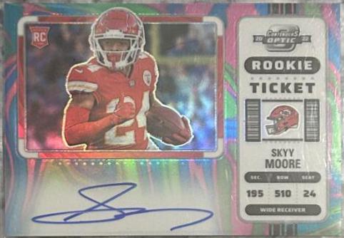 Skyy Moore [Rookie Ticket Autograph Neon Marble] #134