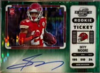 Skyy Moore [SP Variation Rookie Ticket Autograph Green Pulsar] #134