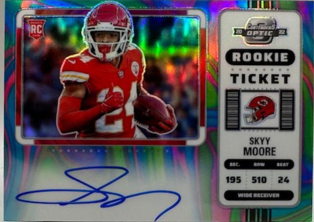 Skyy Moore [SP Variation Rookie Ticket Autograph Neon Marble] #134