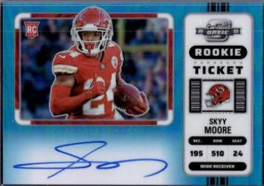 Skyy Moore [SP Variation Rookie Ticket Autograph Teal] #134