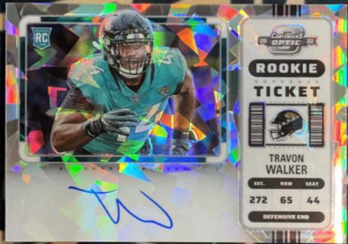 Travon Walker [SP Variation Rookie Ticket Autograph Cracked Ice] #135