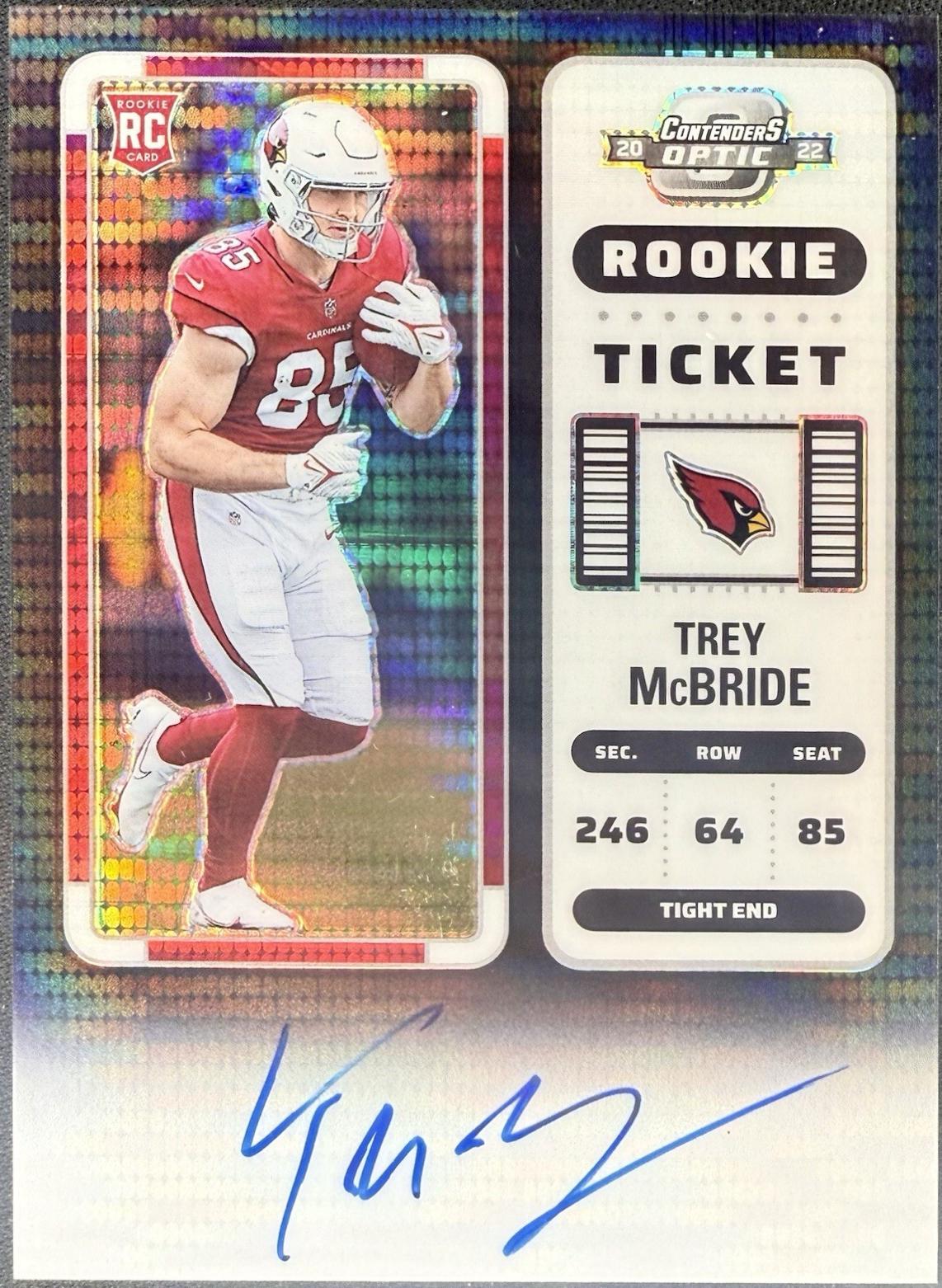 Trey McBride [Rookie Ticket Autograph Black Pulsar] #136