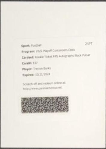 Treylon Burks [Rookie Ticket Autograph Black Pulsar] #137