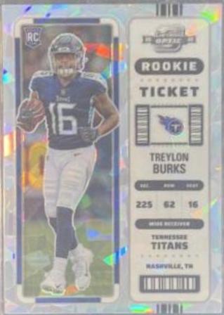 Treylon Burks [SP Variation Rookie Ticket Autograph Cracked Ice] #137