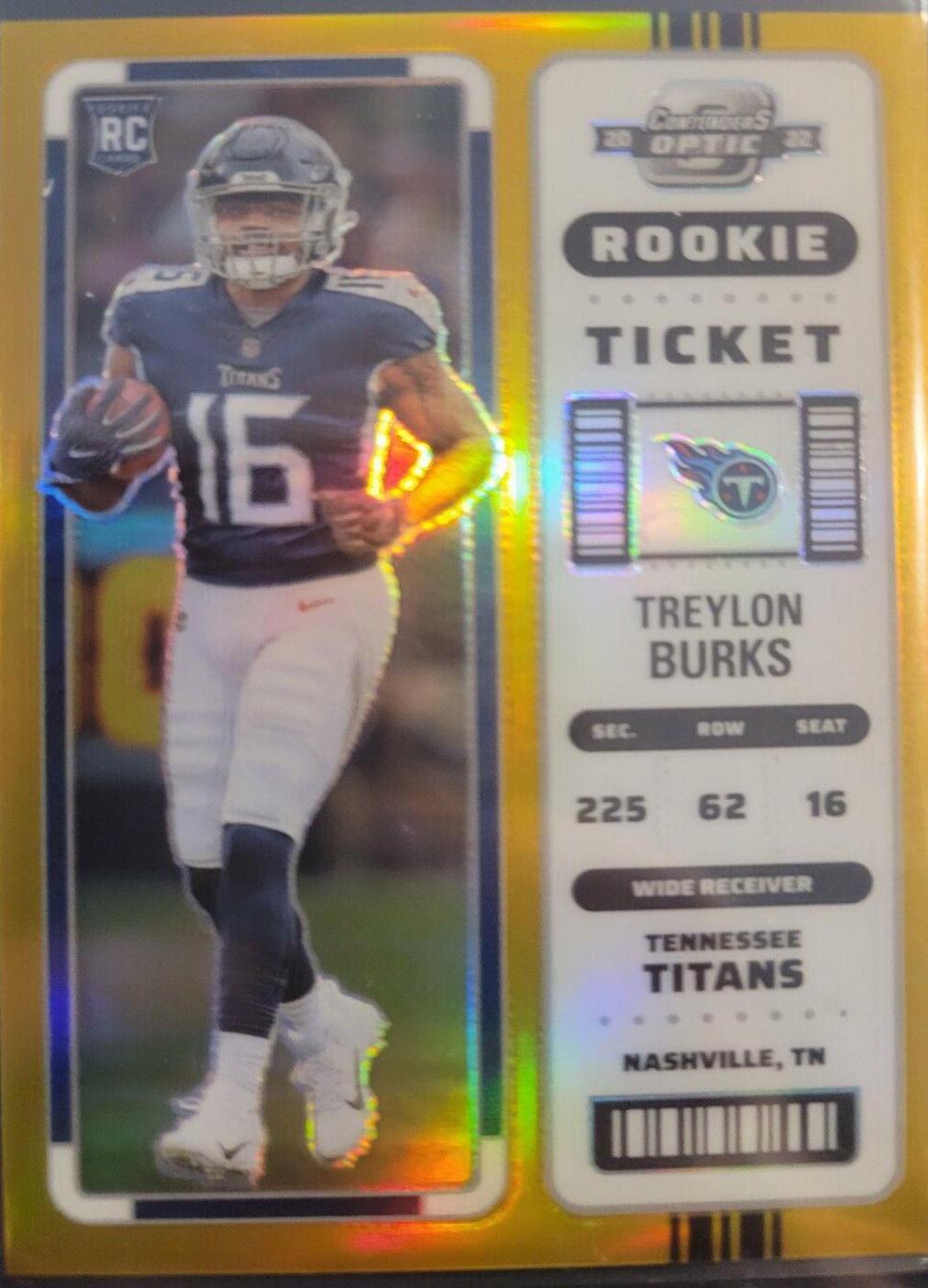 Treylon Burks [SP Variation Rookie Ticket Autograph Gold] #137