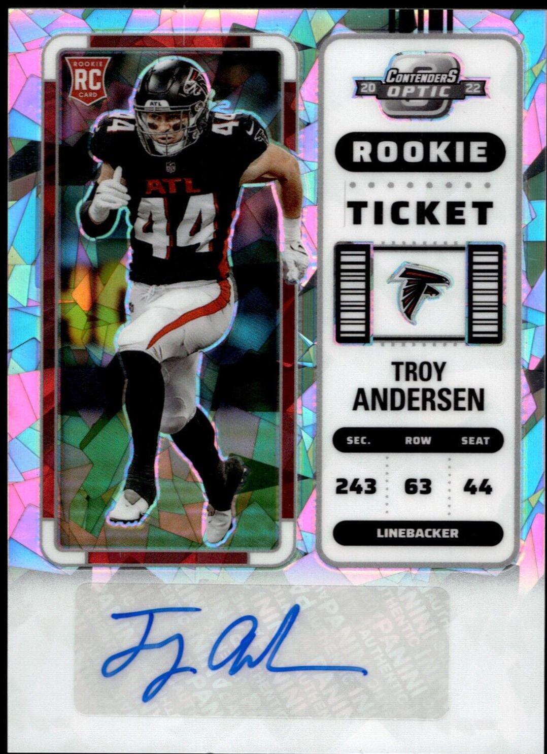 Troy Andersen [Rookie Ticket Autograph Cracked Ice] #202