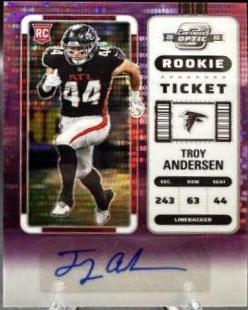 Troy Andersen [Rookie Ticket Autograph Purple Pulsar] #202