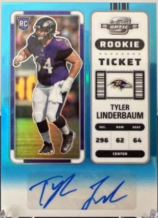 Tyler Linderbaum [Rookie Ticket Autograph Blue] #204