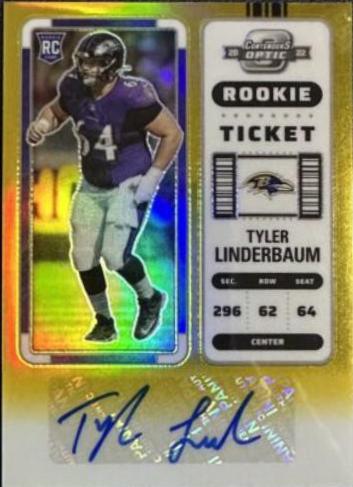 Tyler Linderbaum [Rookie Ticket Autograph Gold] #204
