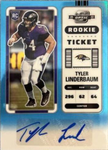 Tyler Linderbaum [Rookie Ticket Autograph Teal] #204
