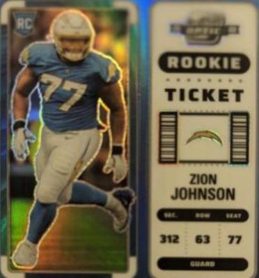 Zion Johnson [Rookie Ticket Autograph Blue] #207