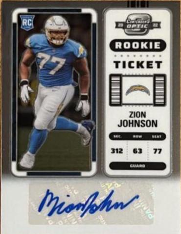 Zion Johnson [Rookie Ticket Autograph Silver] #207