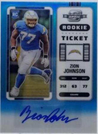 Zion Johnson [Rookie Ticket Autograph Teal] #207