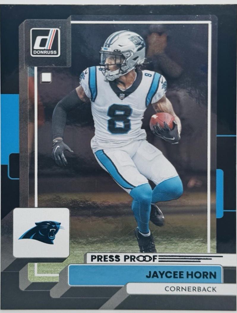 Jaycee Horn [Press Proof Black] #242
