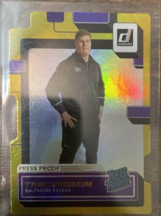 Tyler Linderbaum [Press Proof Gold Die Cut] #400