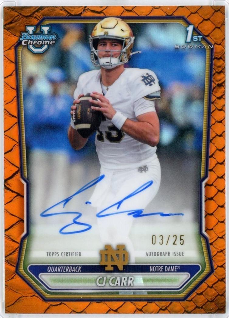 CJ Carr [Orange Reptilian Refractor] #BCPA-CJC
