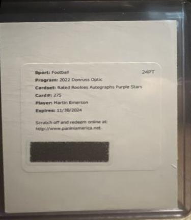 Martin Emerson [Autograph Purple Stars] #275