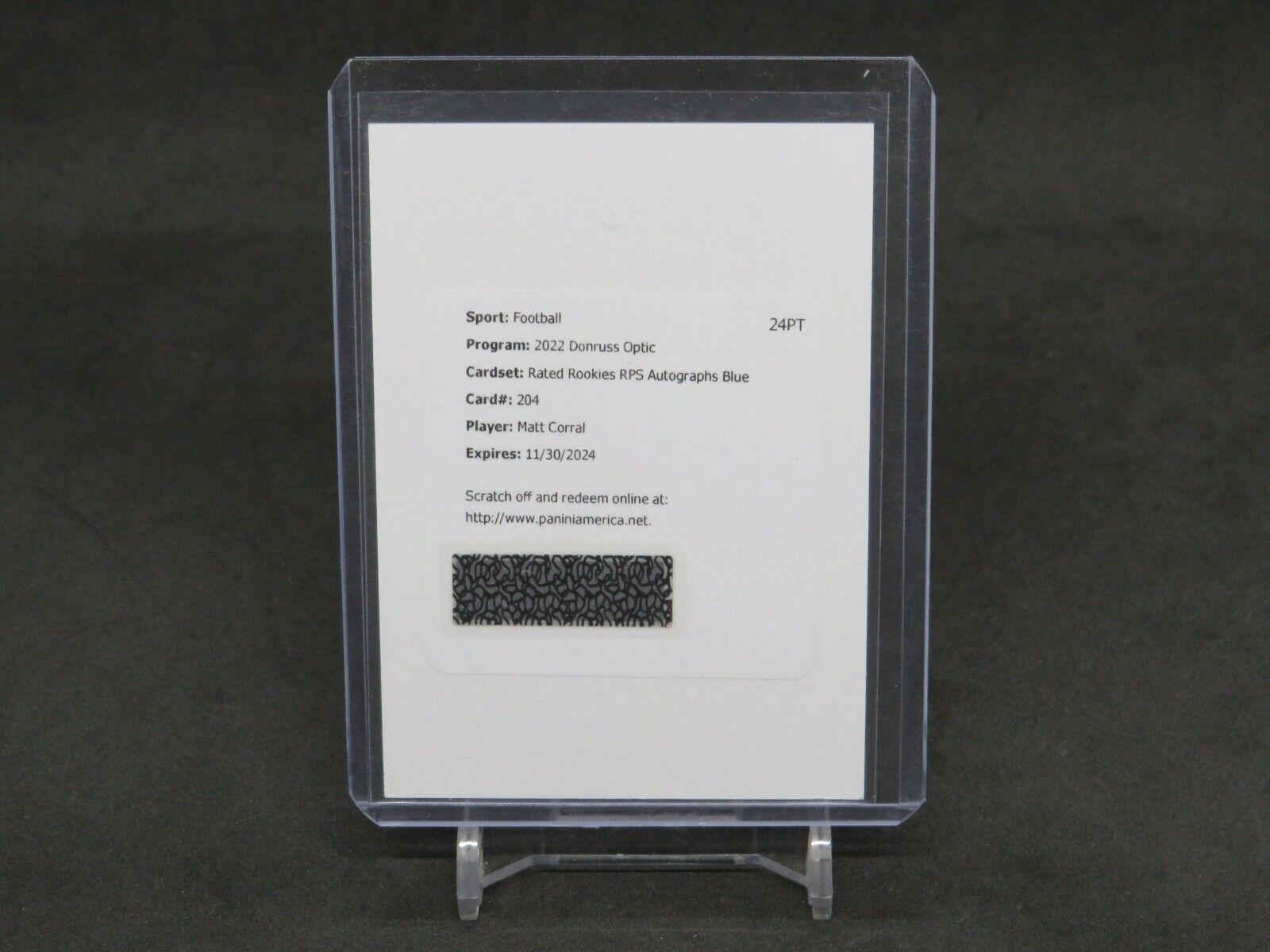 Matt Corral [Autograph Blue] #204