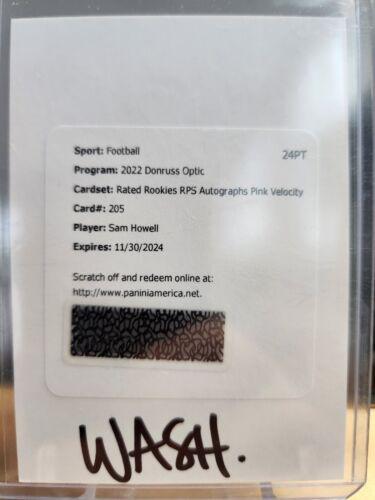 Sam Howell [Autograph Pink Velocity] #205