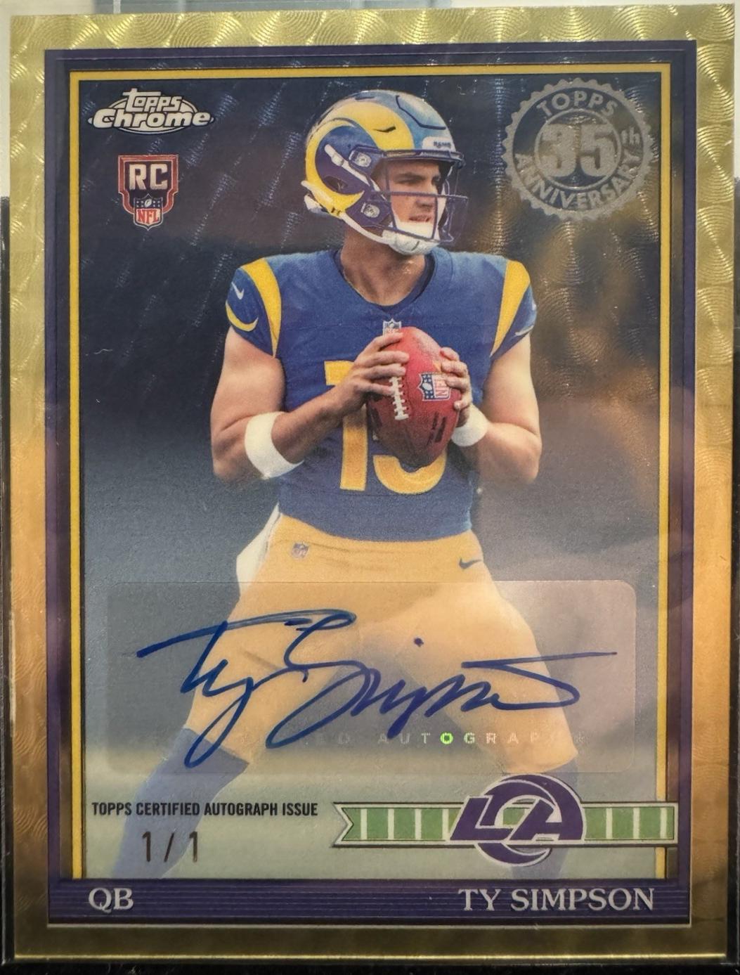 Ty Simpson [SuperFractor Autograph] #91TRC-2