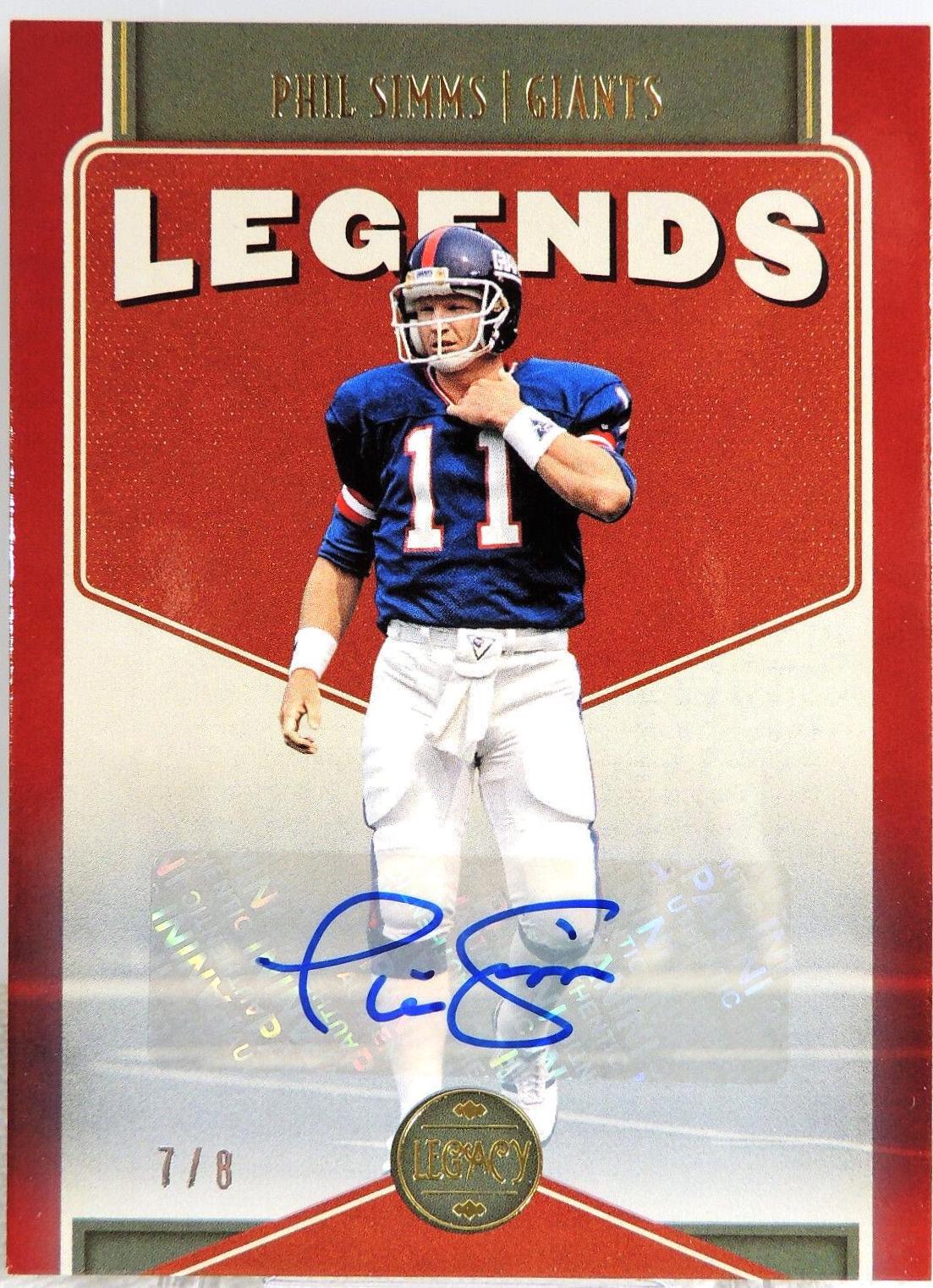 Phil Simms [Red Autograph] #124
