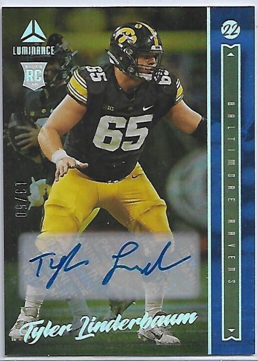 Tyler Linderbaum [Blue Autograph] #143
