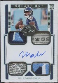 Malik Willis [Patch Autograph Platinum] #25