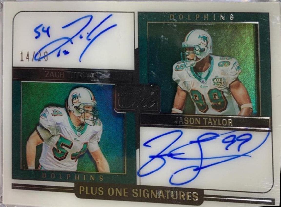 Zach Thomas, Jason Taylor [Plus Signature] #151
