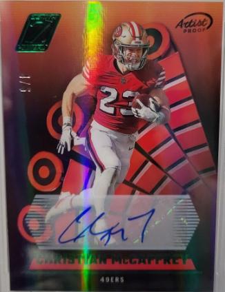 Christian McCaffrey [Autograph Artist Proof Emerald] #69