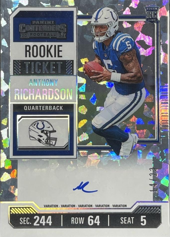 Anthony Richardson [Cracked Ice Variation Autograph] #102