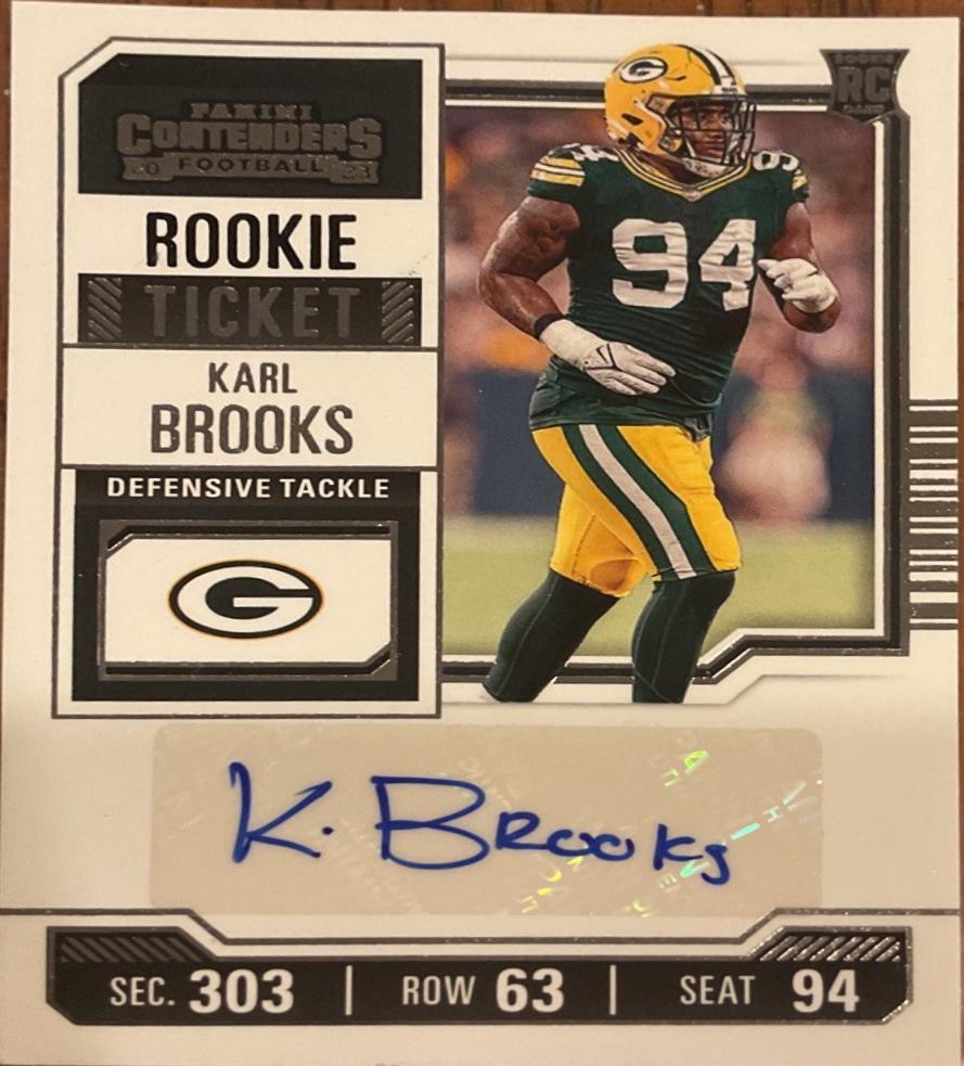 Karl Brooks [Green Laser Autograph] #247