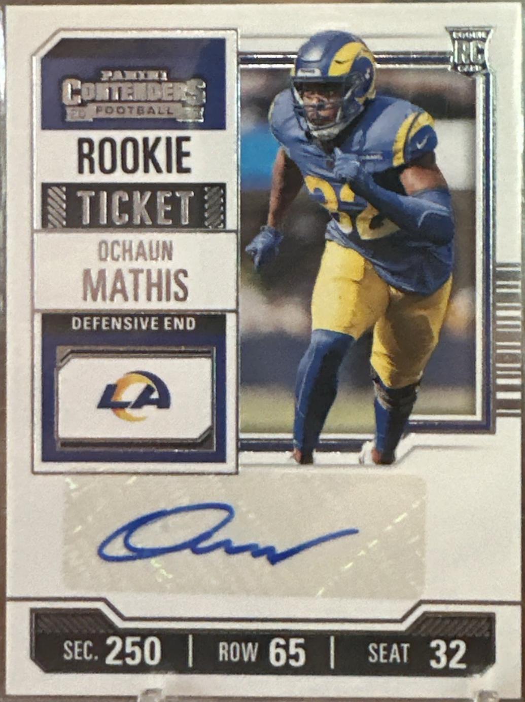 Ochaun Mathis [Green Laser Autograph] #306